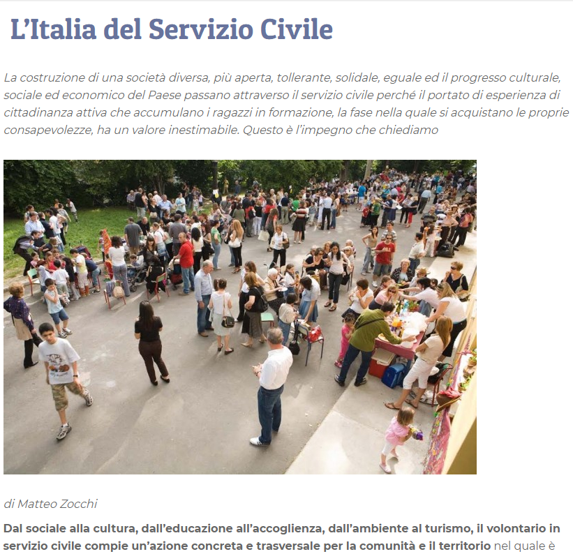 Piazza Grande e Servizio&nbsp;Civile